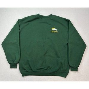 Vintage Jerzees Sweater Adult XL Green Super Sweats Logo Sweatshirt Pullover Men